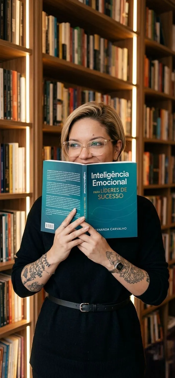 Fernanda Carvalho com o livro Inteligência Emocional para Líderes de Sucesso